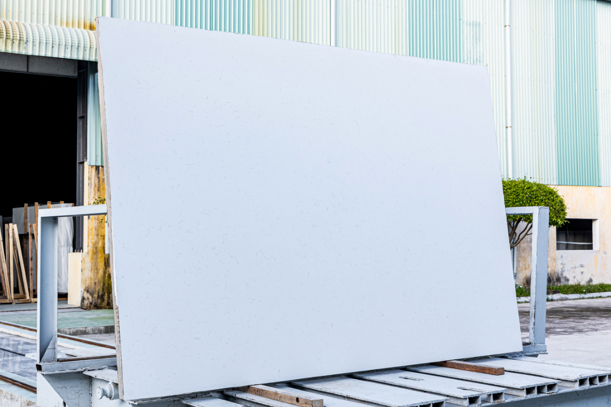 Tấm Đá Thạch Anh Nhân Tạo Carrara White